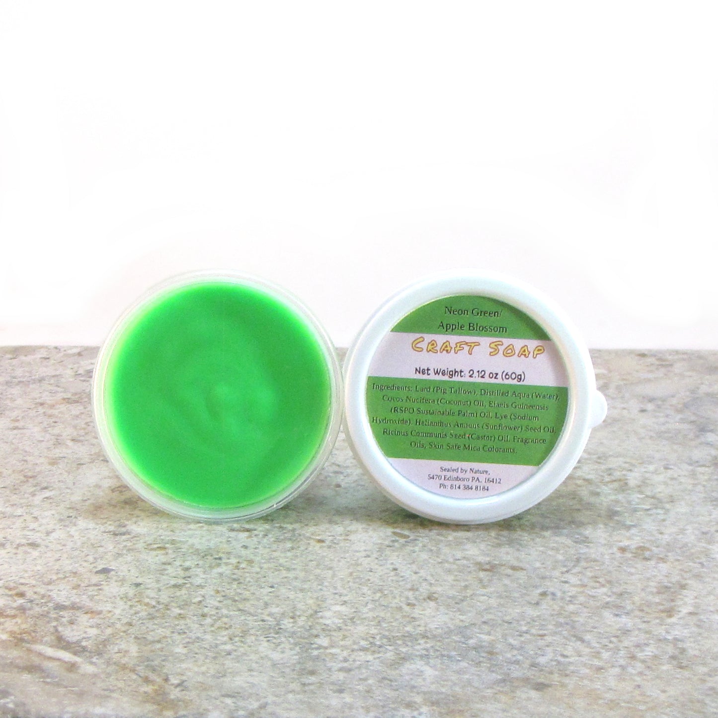 Neon Green Craft Soap, Pliable, Cactus Water scented Soap Dough