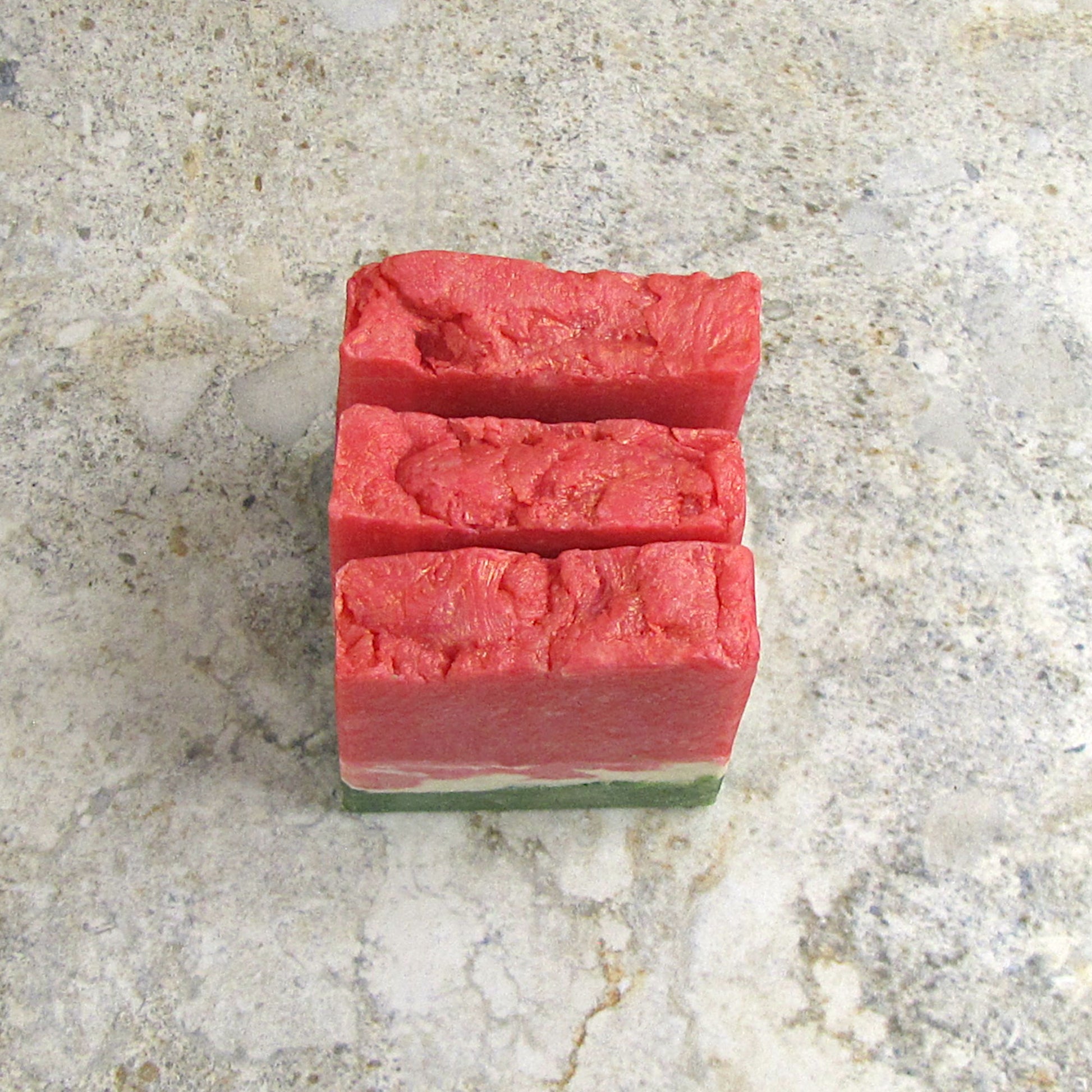 Watermelon scented rectangular soap bars