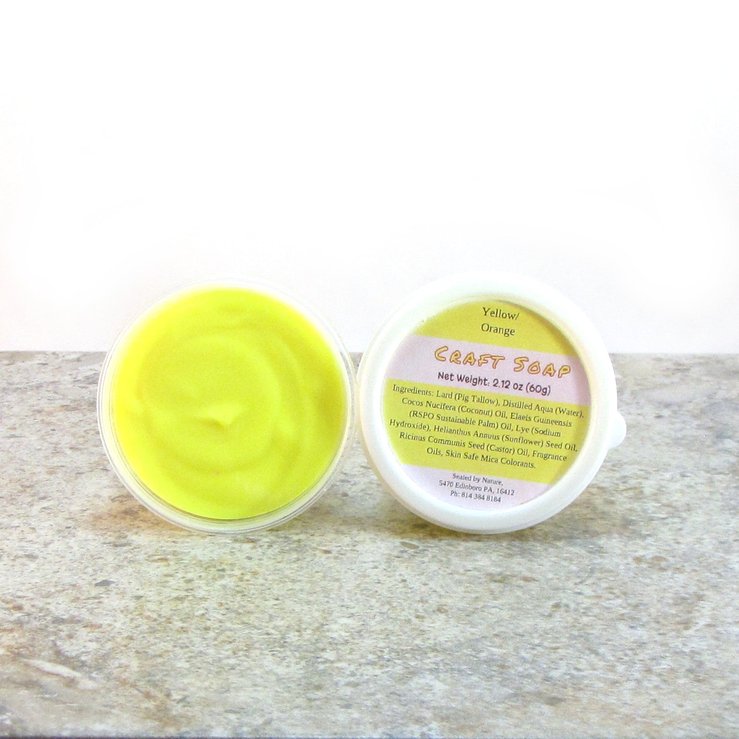 Yellow Craft Soap, Pliable, Orange scented Soap Dough