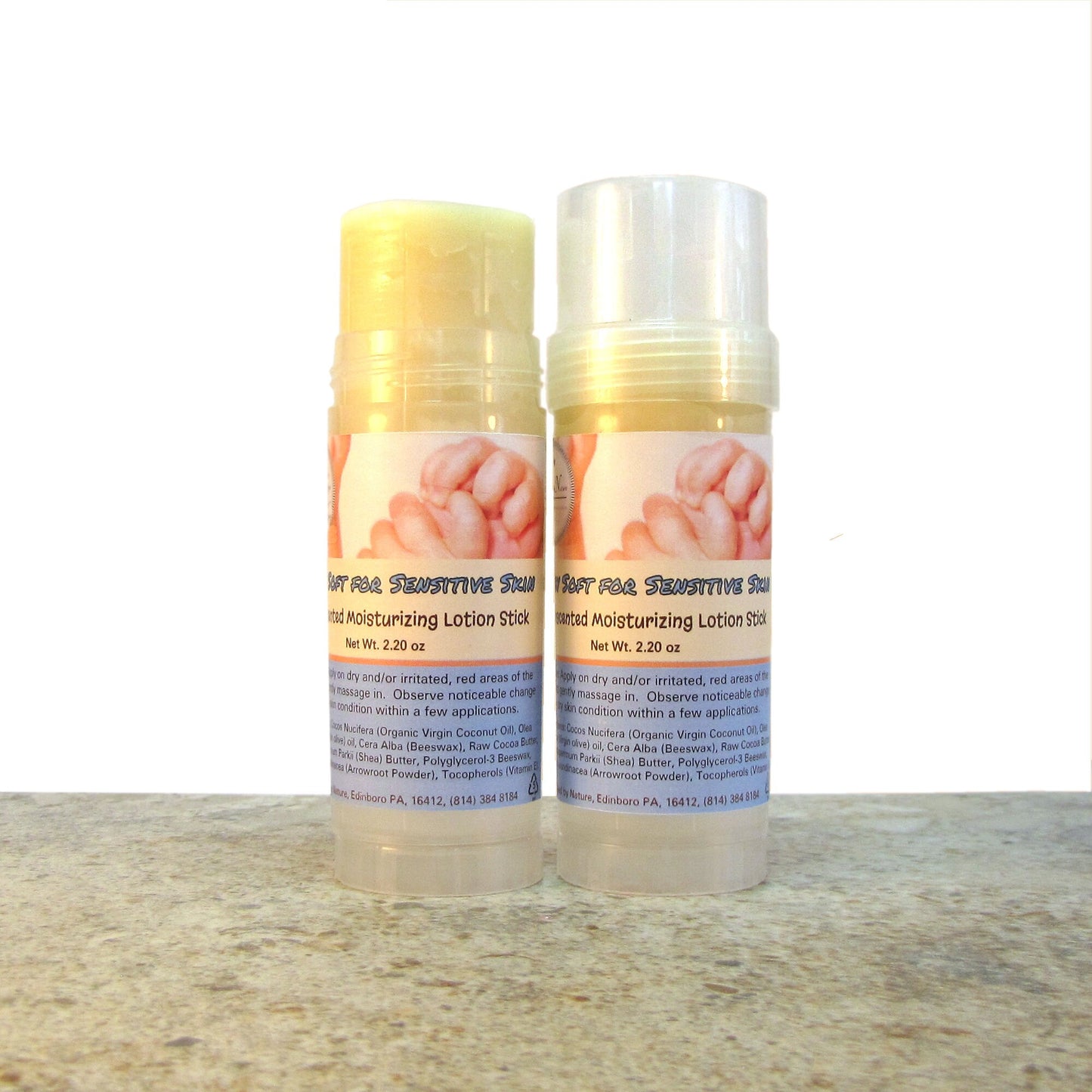Unscented Moisturizing Stick, Baby Soft for Sensitive Skin