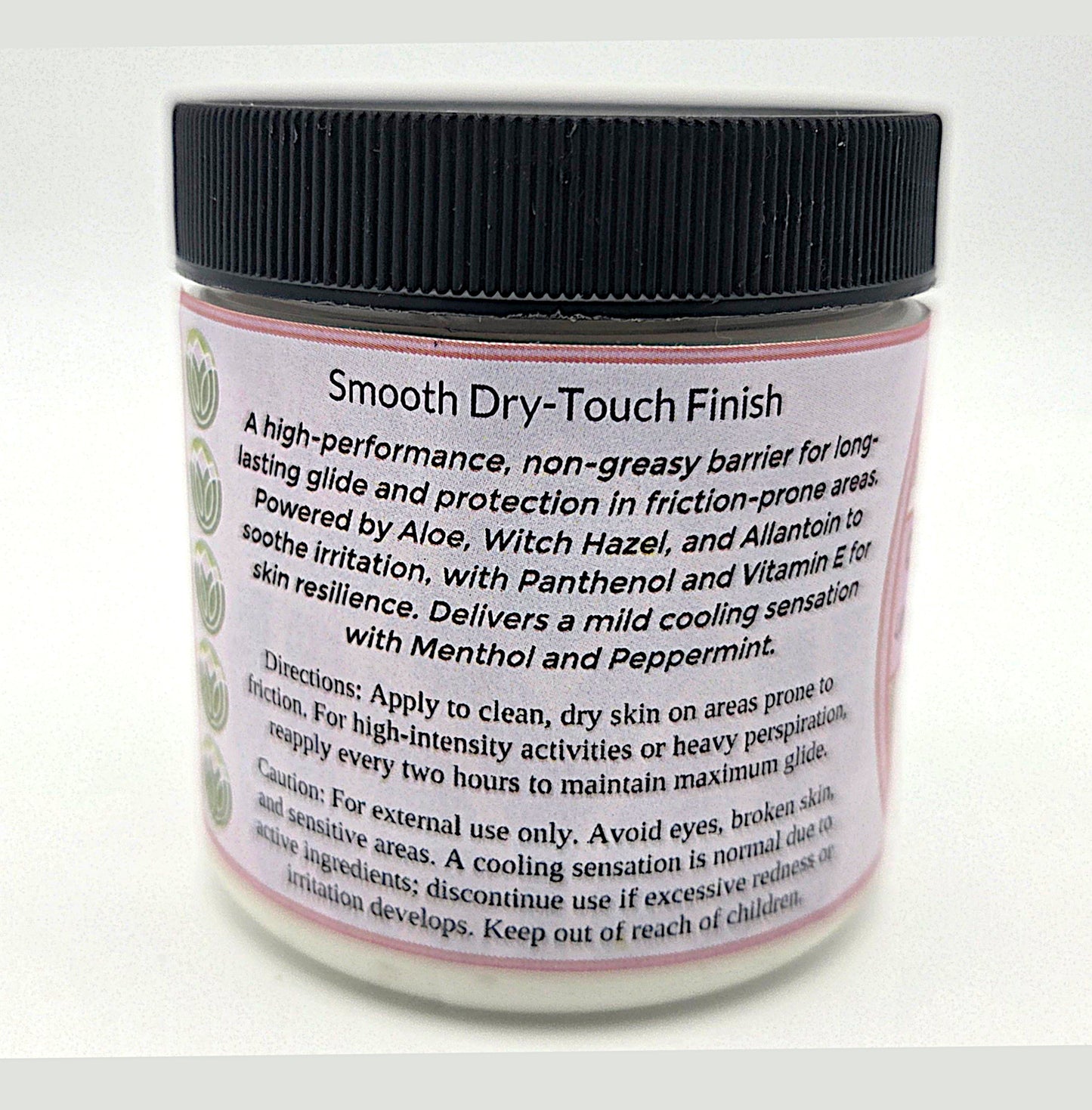 Jar of sport skin care product with label on a white background