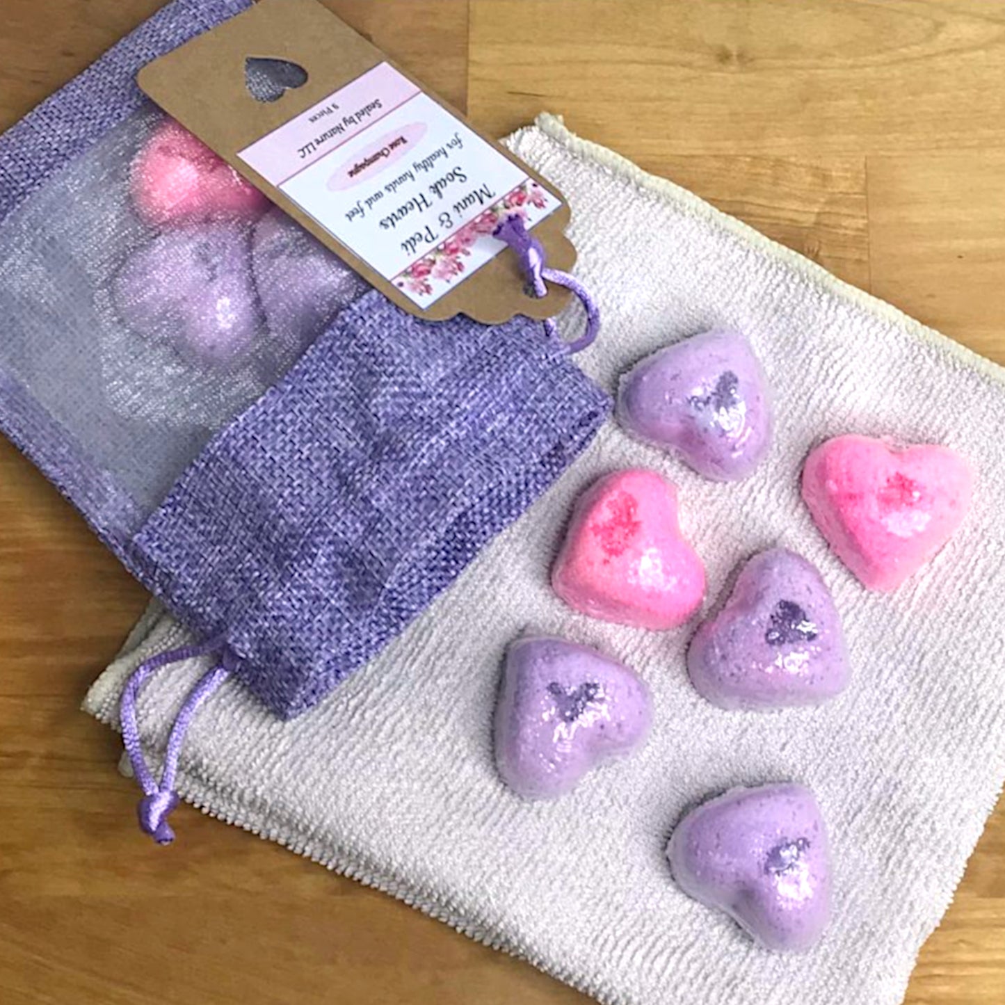 Mani and Pedi Soak Hearts for Healthy Hands and Feet
