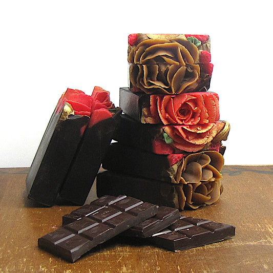 chocolate rose handcrafted artisan soap