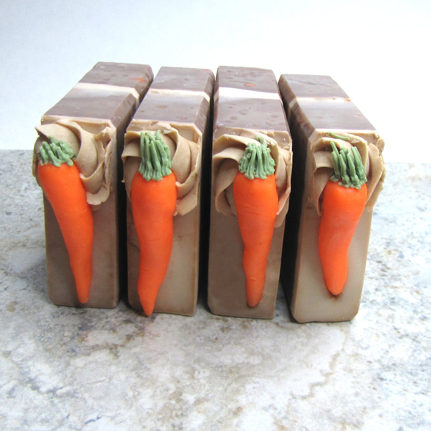 Don't be Late for Carrot Cake, handmade body soap