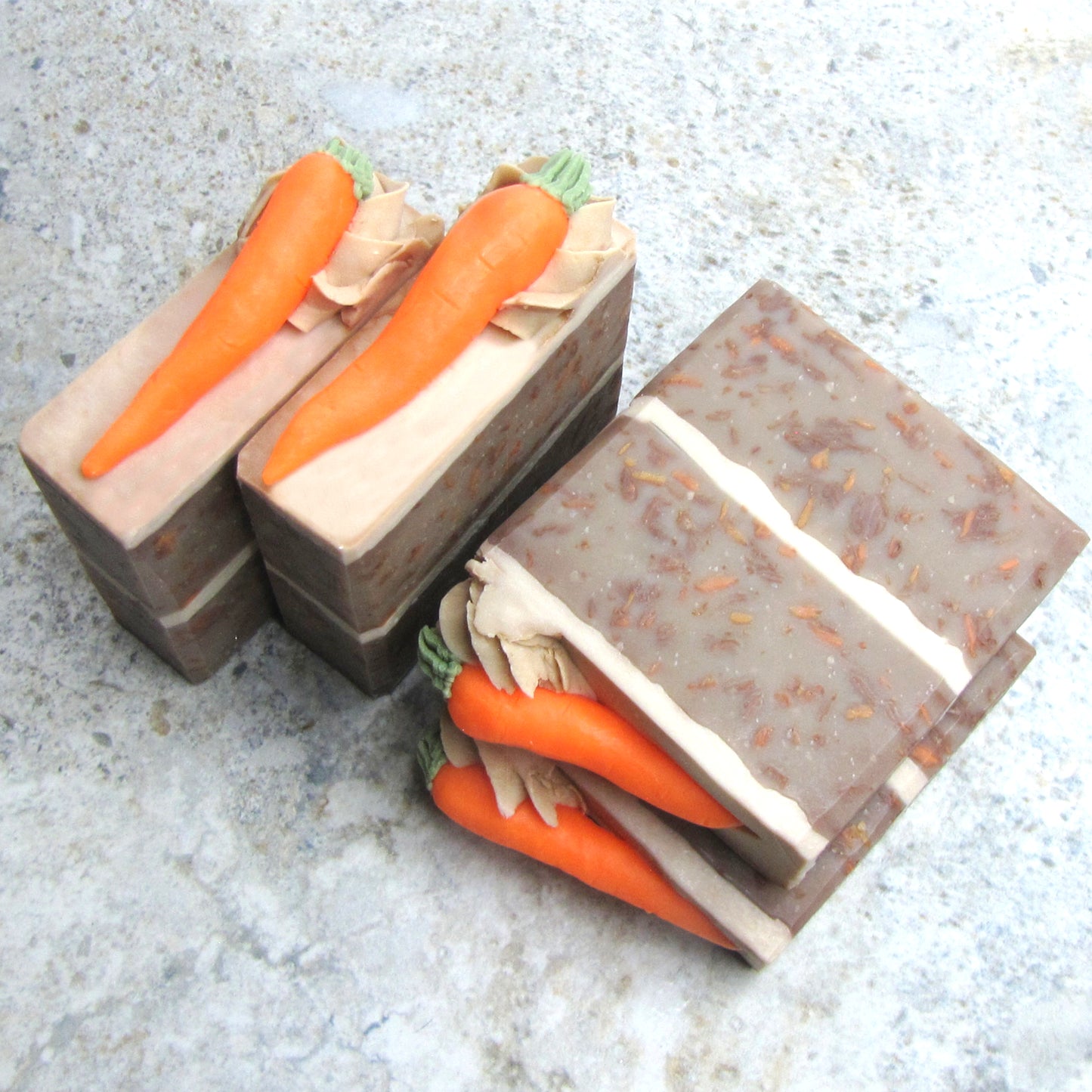 Don't be Late for Carrot Cake, handmade body soap