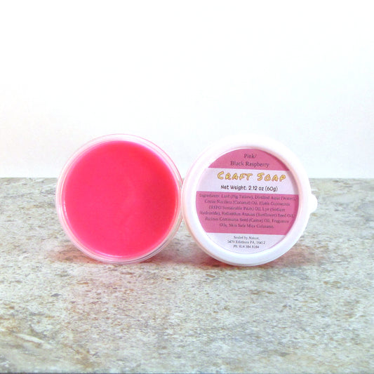 Pink Craft Soap, Pliable, Black Raspberry scented Soap Dough