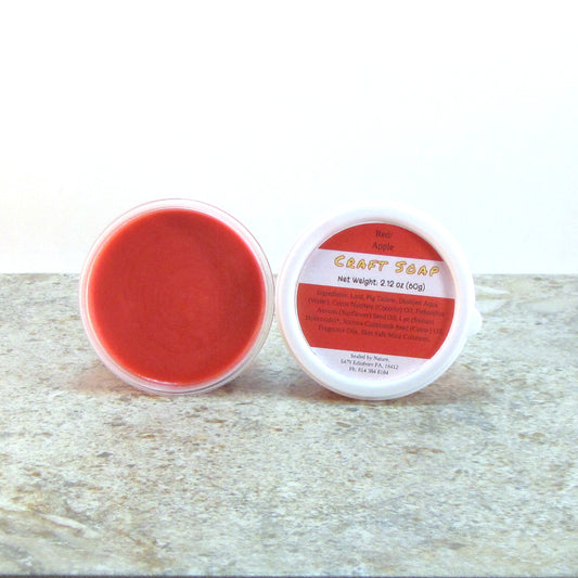 Red Craft Soap, Pliable, Apple scented Soap Dough